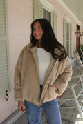 Oversized Reversible Faux Fur Zip Jacket